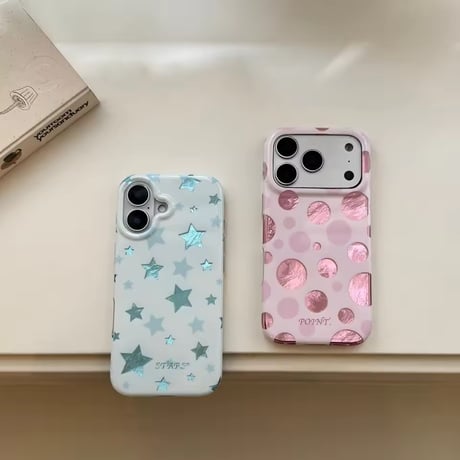 S75639 きらめきスター＆ドット iPhoneケース