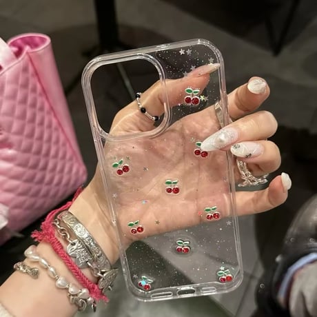 【即納商品】L62211 きらきらチェリースター iPhoneケース