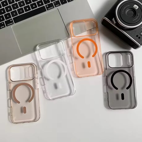 L62320 MagSafe対応カラーフレーム クリア iPhoneケース
