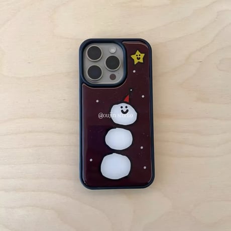 S74432 ほっこり雪だるま iPhoneケース