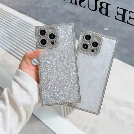 S74583 ラグジュアリーグリッターiPhoneケース（スクエアタイプ）