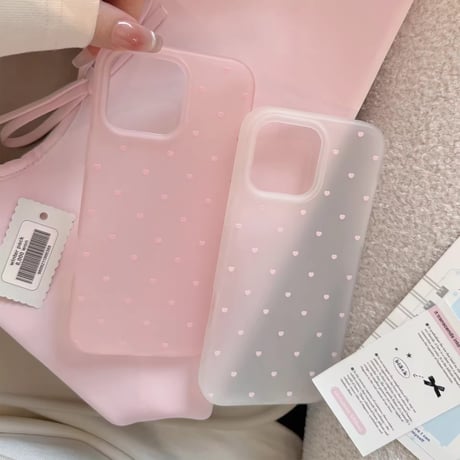 S74752 ピュアハートドットiPhoneケース