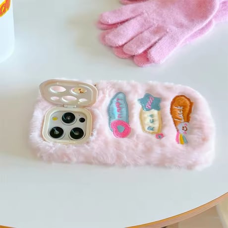 K22622 ふわもこラビットメッセージスタンドiPhoneケース