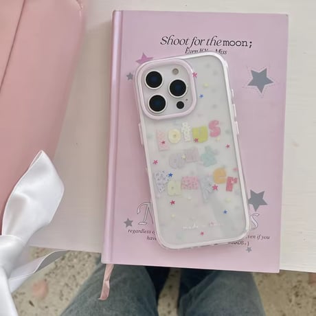 L62231 カラフルスターアルファベットiPhoneケース