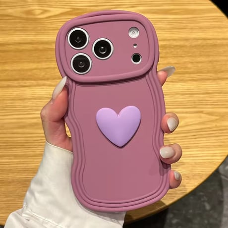 S75311 ぷっくりハート うねうねiPhoneケース