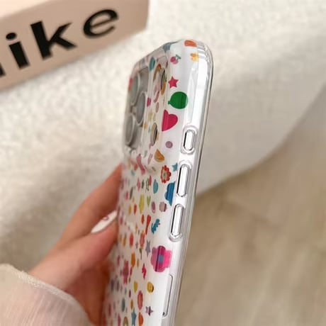 S75076 ほっこりアニマル×フラワー iPhoneケース