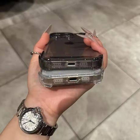 L62322 グリッタークリアiPhoneケース