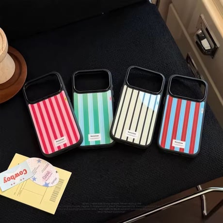 S75688 カラフルストライプiPhoneケース