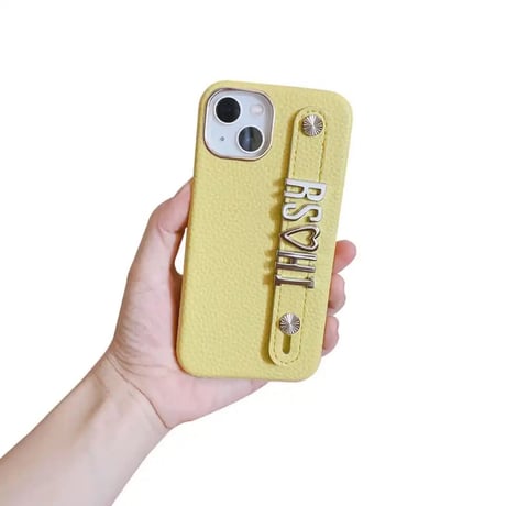 K22404  ネームカスタムレザーiPhoneケース