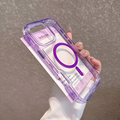 【即納商品】L62252 カラフルクリア MagSafe対応ケース