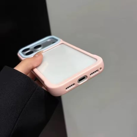 L62482 パステルバイカラークリアiPhoneケース