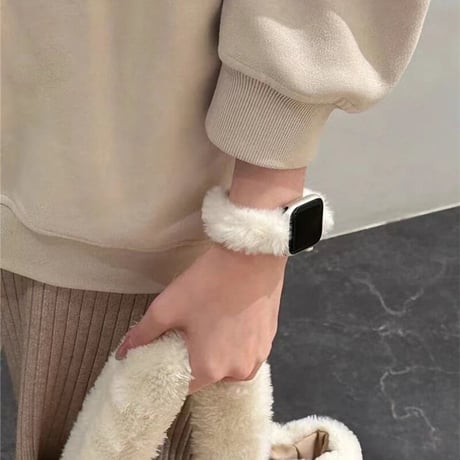 【即納商品】N00108 ふわもこ Apple Watchベルト