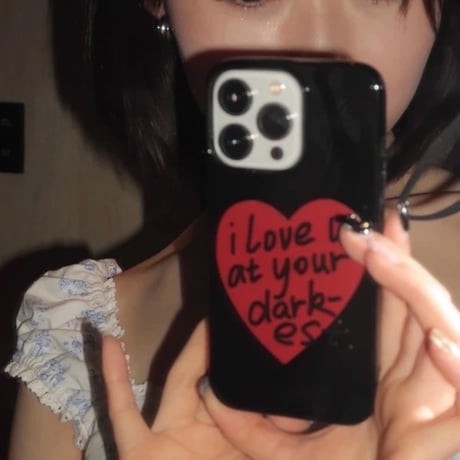 S74507 ダークラブハートiPhoneケース