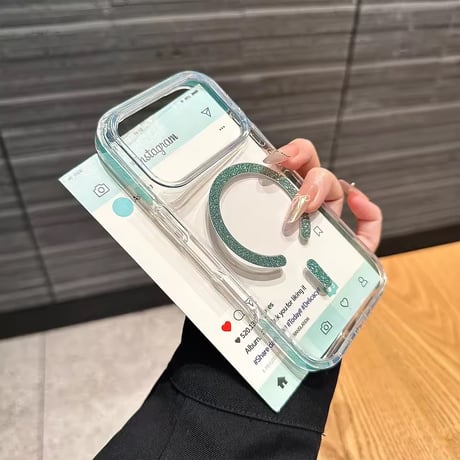 L62332 Glitter Ring MagSafe iPhoneケース