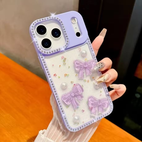 【即納商品】L62316 リボンパールきらめき iPhoneケース