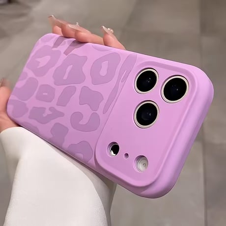 S75153 バイカラー レオパードマット iPhoneケース