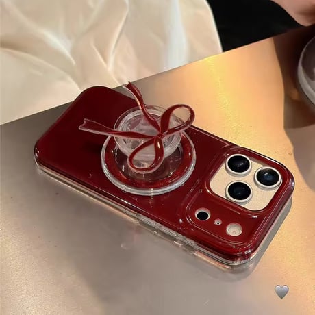 K22998 リボングリップ付き MagSafe対応 iPhoneケース