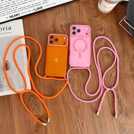 K23037 MagSafe対応ストラップ付きマットiPhoneケース