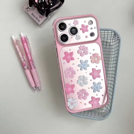 S75637 カラフルフラワーガーデン iPhoneケース