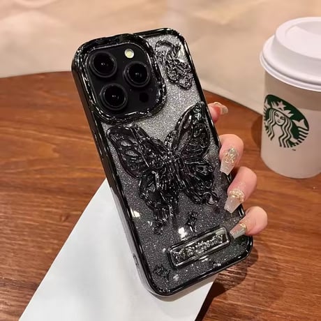 S75337 立体バタフライiPhoneケース