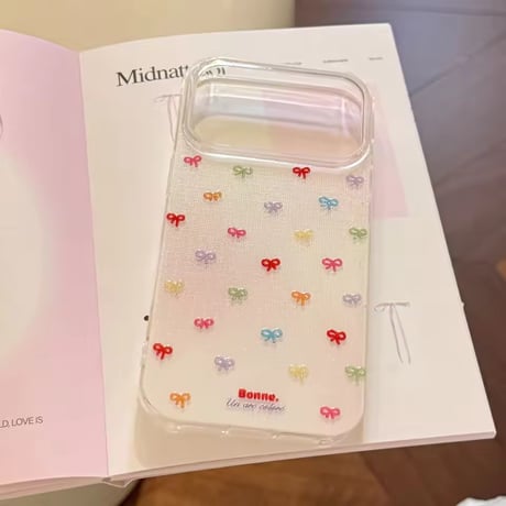 S75617 カラフルリボンドットiPhoneケース