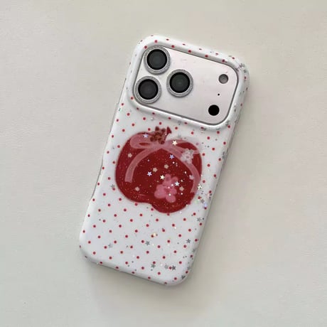 S75347 きらきらアップルドット iPhoneケース