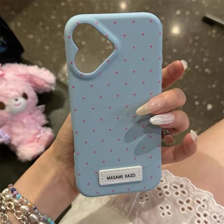 S74224 ドットハートカメラ iPhoneケース