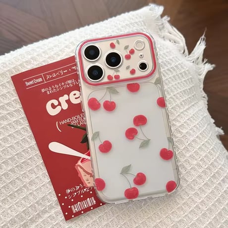 L62463 チェリーパターンiPhoneケース