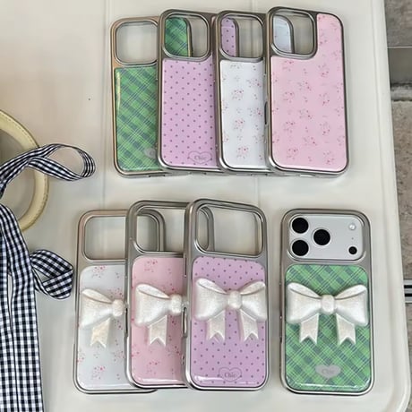 S75212 クラシカルリボン ガーリーiPhoneケース
