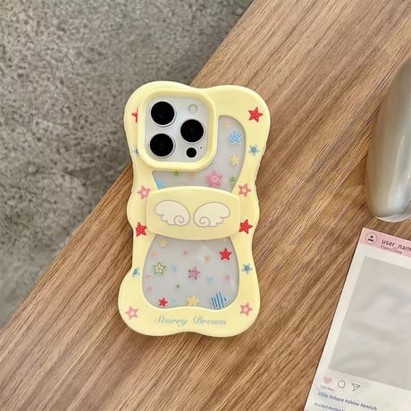 K22850 エンジェルウィングスタンド付きiPhoneケース