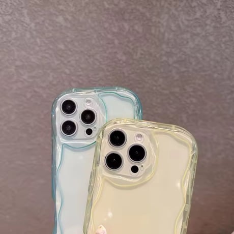 L62410 ウェーブフチクリアiPhoneケース