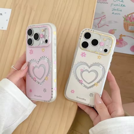S75506 フラワーハートiPhoneケース
