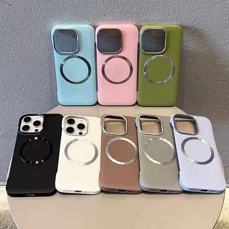 S74468 MagSafe対応マグリングレザータッチiPhoneケース