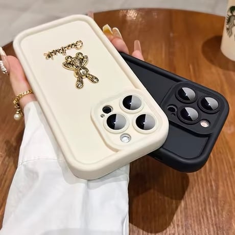 S74362 ゴールドラビットチャーム iPhoneケース