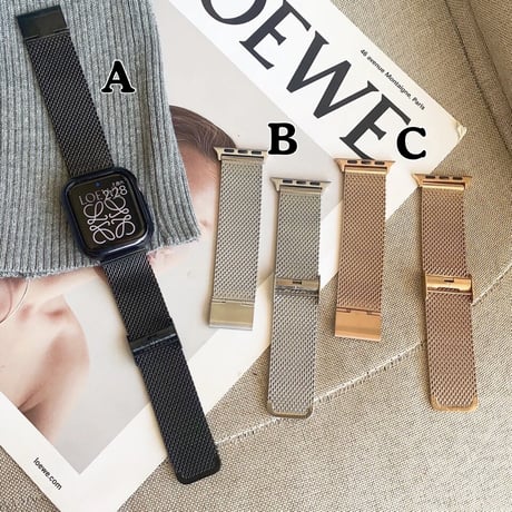N00090 シンプルメッシュ Apple Watchバンド