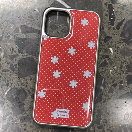 S75435 ブルーム＆ストライプデザイン iPhoneケース