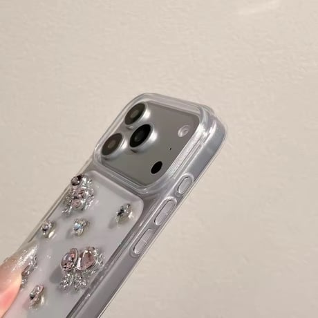 L62448 リボンビジュークリアiPhoneケース