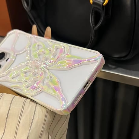 S74708 メタリックバタフライアーマーiPhoneケース
