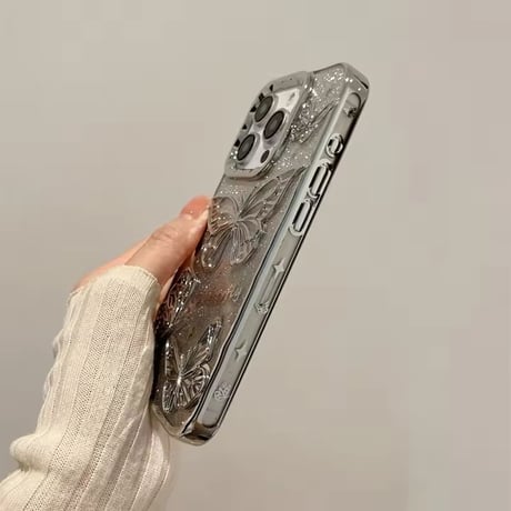 S74339 グリッターバタフライ iPhoneケース