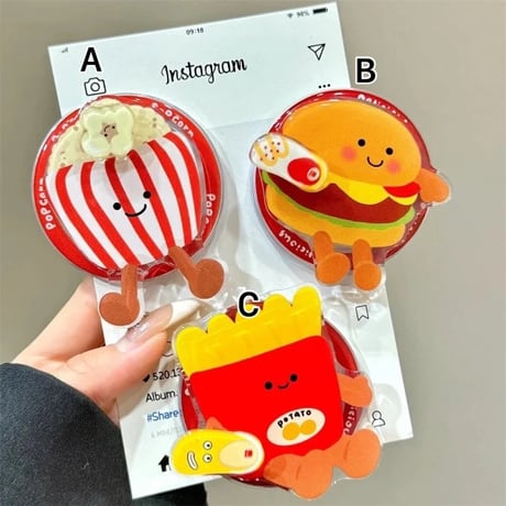 P0340 にこにこフードMagSafe対応スマホグリップ