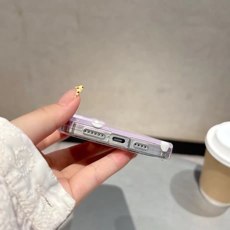 S74843 レトロドットカラークリアiPhoneケース