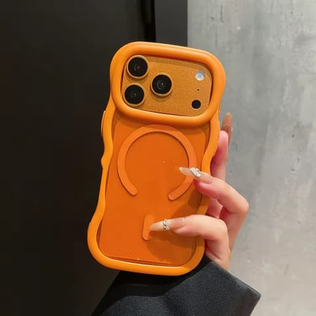L62468 うねうねフレーム MagSafe対応iPhoneケース