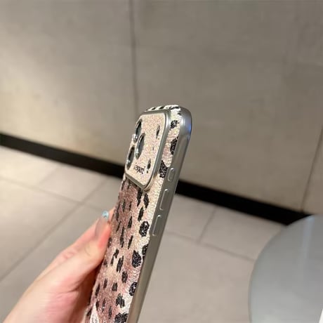 S75122 レオパードきらきら iPhoneケース