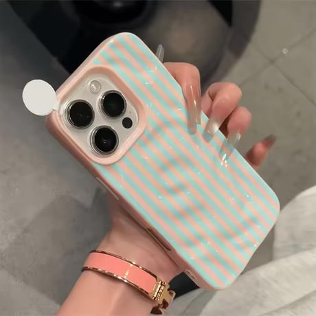 S75684 パステルストライプ iPhoneケース