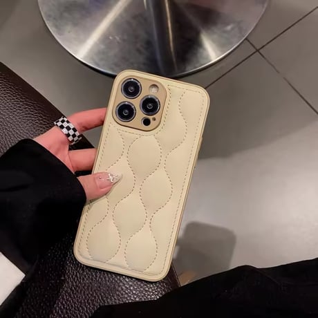 S74337 ふわモコキルティングiPhoneケース