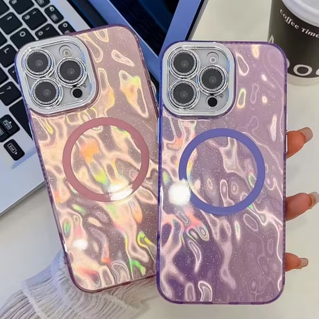 S74747 ホログラムパール マグネット対応 iPhoneケース