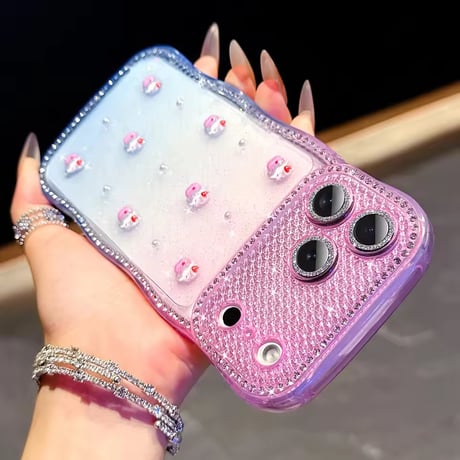 L62376 きらきらフルーツデコ iPhoneケース