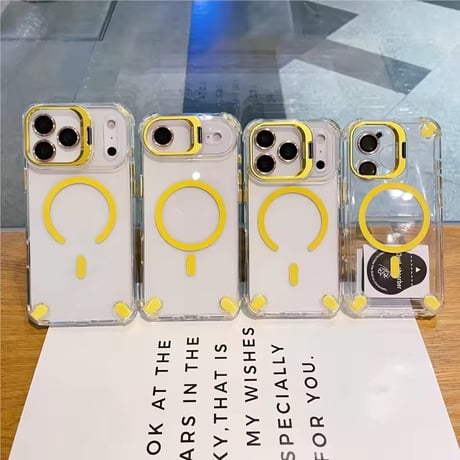 K22988 カラーポイント MagSafeスタンドクリアケース