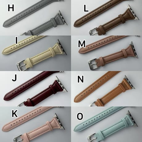 N00206 シンプルレザーカラーApple Watchベルト