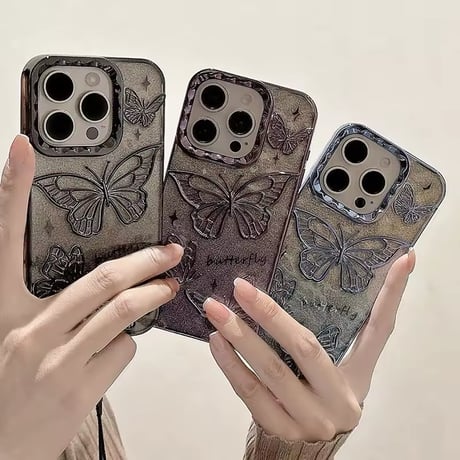 S74339 グリッターバタフライ iPhoneケース